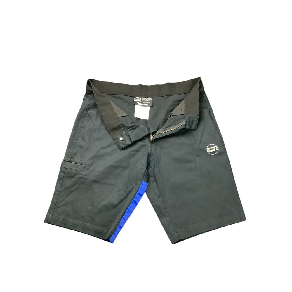 Pepsi Pep+ Workwear Shorts Mens Size 34 Black Stretch Uniform Delivery Shorts